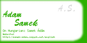 adam samek business card